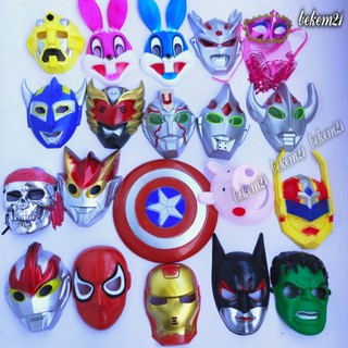 Mặt nạ Trung Thu Cho Bé Người Nhện Người Báo Đội Trưởng Mỹ Iron Man Siêu Nhân dùng hóa trang halloween