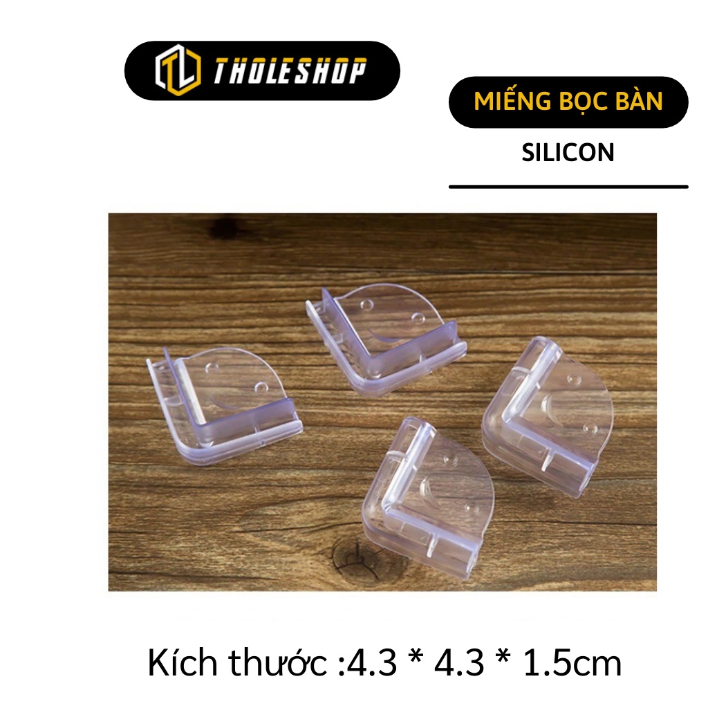 Combo 2 Miếng Bọc Cạnh Bàn - Miếng Bịt Góc Bàn Silicone Tránh Va Đập, An Toàn Cho Bé 8749