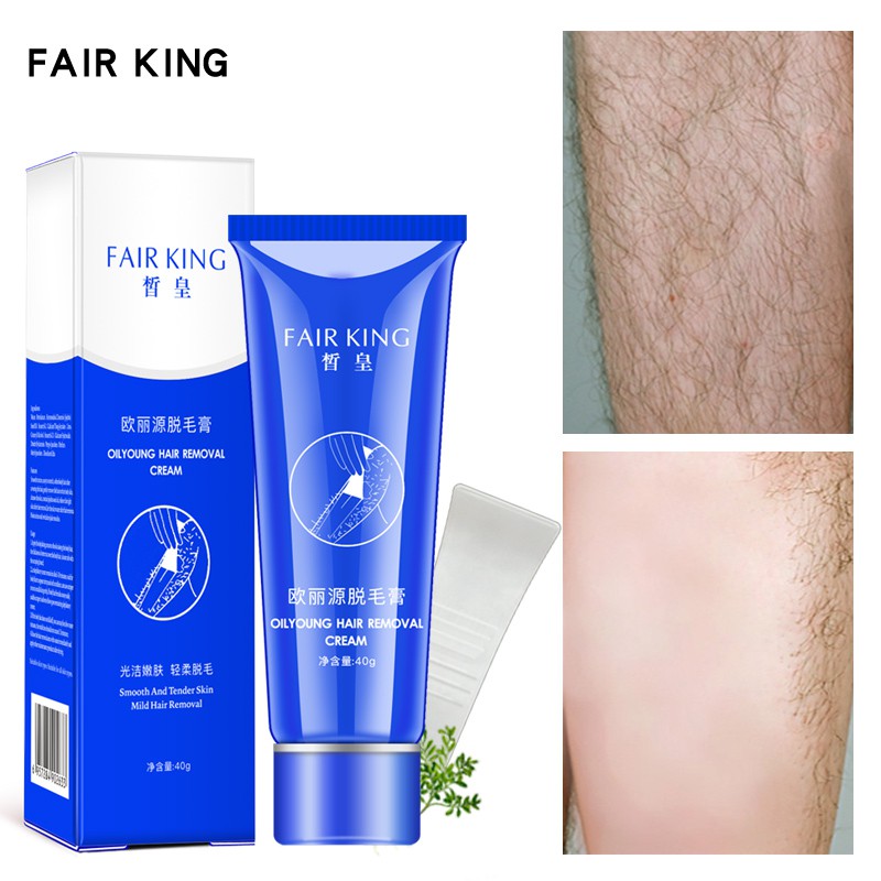 [Hàng mới về] Kem tẩy lông FAIR KING chiết xuất thảo dược không gây đau vùng da dưới cánh tay/chân 40g