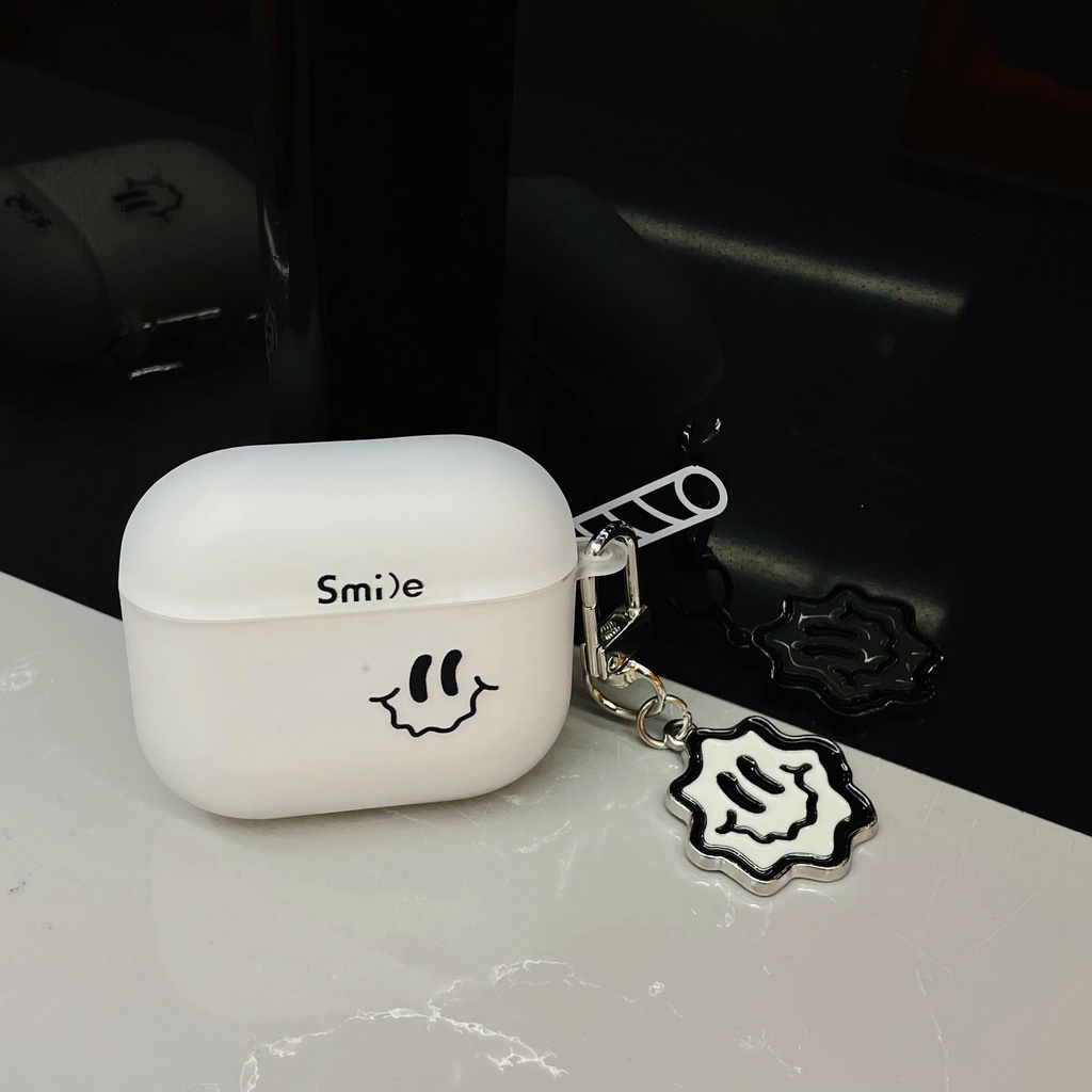 Vỏ Bảo Vệ Hộp Sạc Tai Nghe AirPods3 Pro AirPods3 Họa Tiết Mặt Cười Dễ Thương 2021 Thời Trang