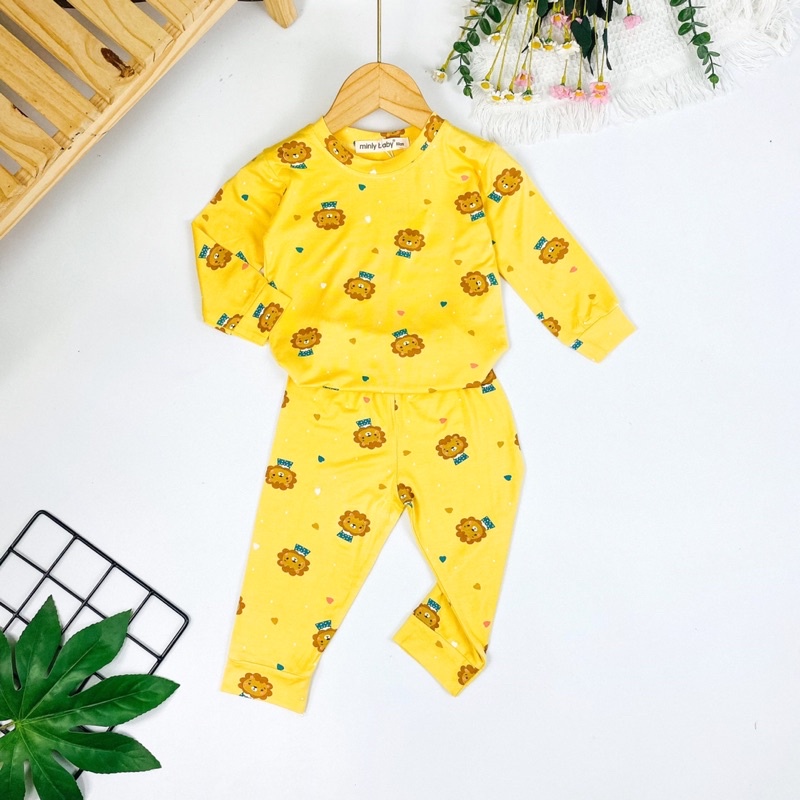 Bộ dài tay phối hoạ tiết cho Bé Trai Và Bé Gái sz 7-23 kg