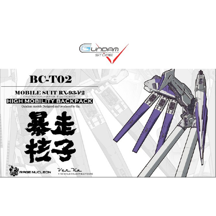 Đồ Chơi Lắp Ráp Anime Bộ Phụ Kiện Mô Hình Gundam Rage Nucleon Bc-T02 Back Pack Cho Mg Hi Nu Ver Ka Serie Uc