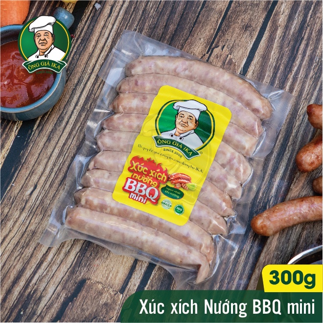 Xúc xích Nướng BBQ mini Ông già IKA 300g