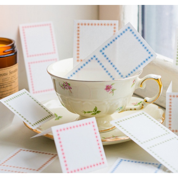 Bộ 60 tấm giấy nền giấy ghi chú vintage Gentle Dialogue trang trí journal | BNM139