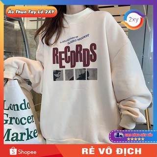 Áo sweater unisex 2XY, Áo thun dài tay form rộng dấu quần Hàn Quốc Records