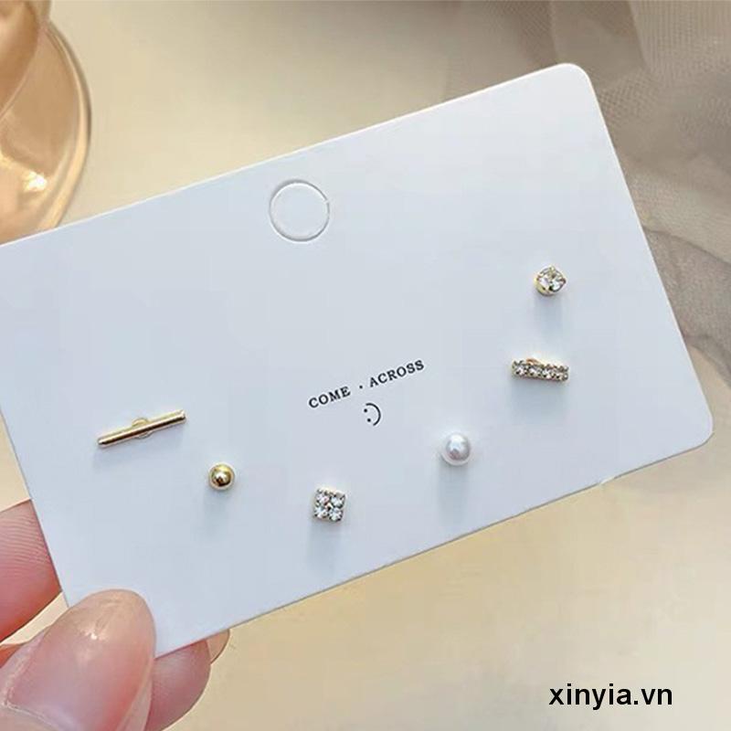 【xinyia.vn】Đôi Khuyên Tai Kết Hợp Một Tuần Đơn Giản Cá Tính Cho Nữ Sinh