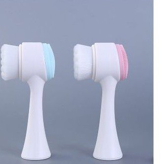 Cọ massage rửa mặt KOREA 2 đầu 3D gai silicon