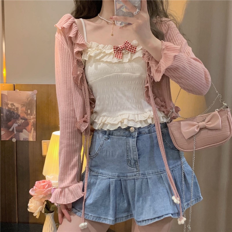 Áo Cardigan Thắt Nơ Chống Nắng Thời Trang Mùa Hè Dễ Phối Đồ