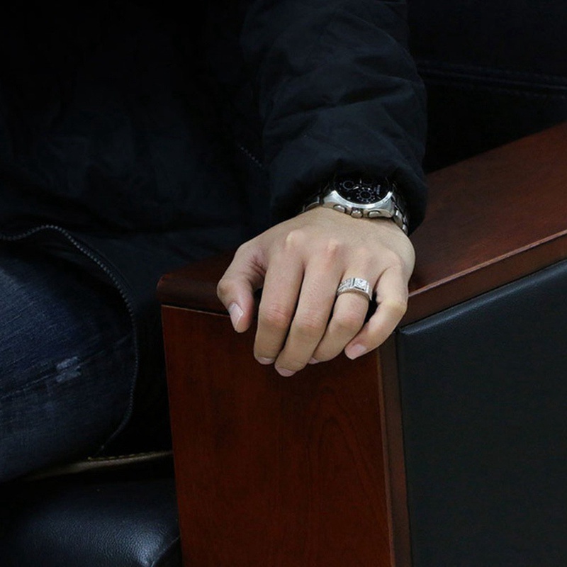 Nhẫn Bạc 925 Đính Kim Cương Nhân Tạo Sang Trọng