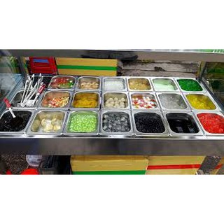 KHAY INOX ĐỰNG THẠCH TOPPING 1/6-65MM (KHÔNG NẮP)