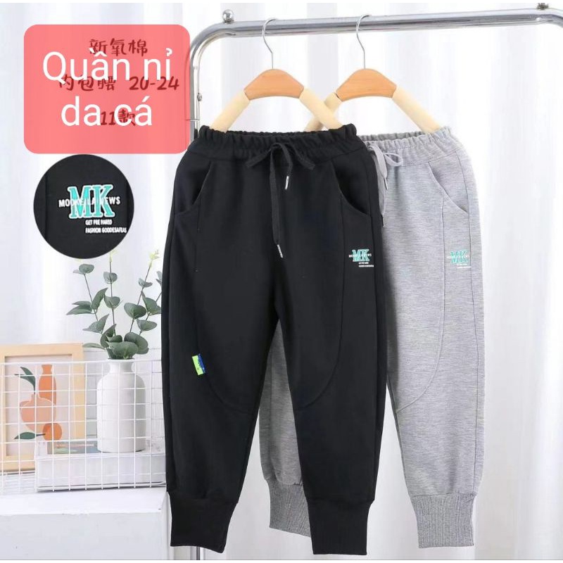 Quần Nỉ Da Cá Bé Trai Size Đại Chất Đẹp Dày Dặn không bai Không Xù