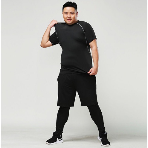 Áo Thun Tay Ngắn Đi Bơi / Lặn / Tập GYM Chất Liệu Nhanh Khô Có Size Lớn Cho Nam Giới