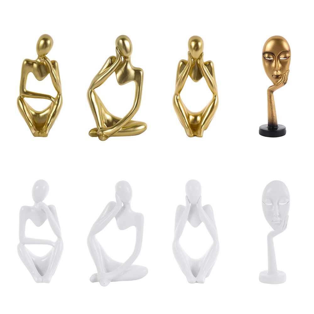 Mô hình tượng điêu khắc nghệ thuật bằng nhựa resin phong cách Bắc Âu hiện đại dành cho trang trí nhà cửa/văn phòng