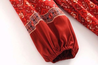 VÁY BOHO MAXI ĐỎ
