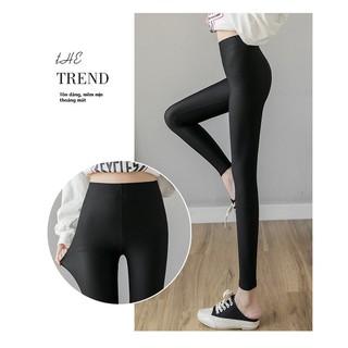 Quần legging [Freeship - không ưng hoàn tiền] Quần legging trơn chất liệu da cá thông hơi thoáng mát, tôn dáng sành điệu