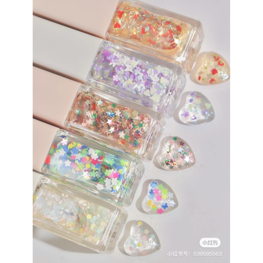 Sơn móng tay kim sa ánh ban mai Flortte bộ sưu tập xuân hè màu sắc mới P33  Nội Địa Trung