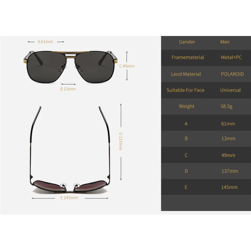 Kính mát nam Shy Bird 1002 loại tốt