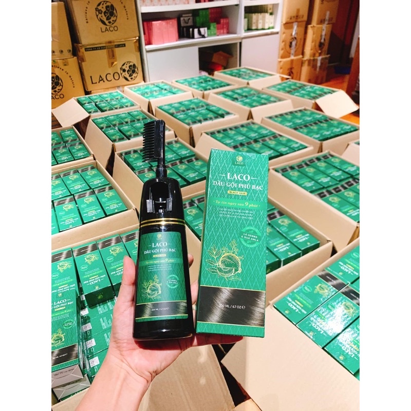 [CHÍNH HÃNG] Dầu gội phủ bạc Laco Back hair