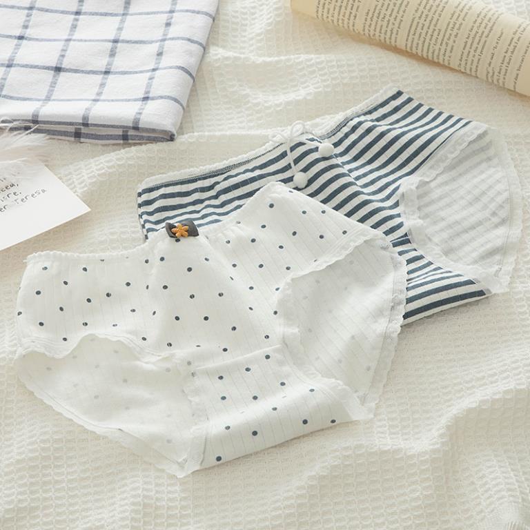 Quần lót cotton giấy kẻ xanh thủy thủ 0126