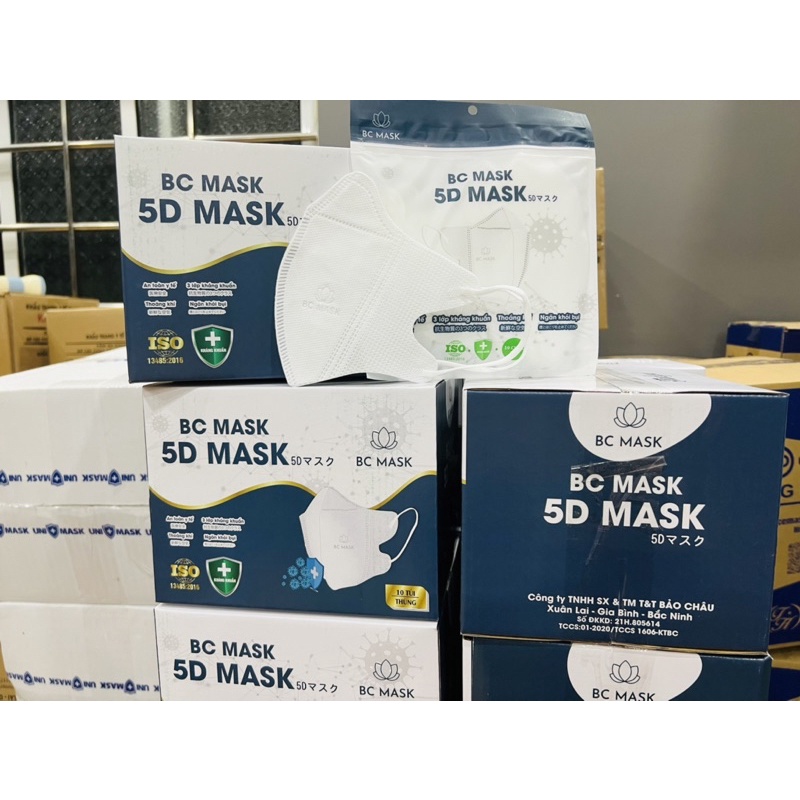 THÙNG 100c MIX ĐỦ MÀU KHẨU TRANG 5D BC