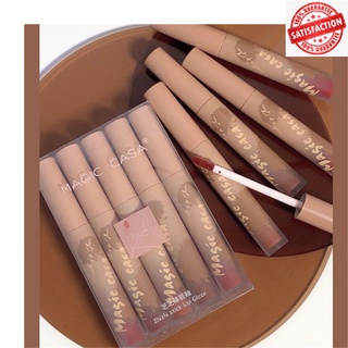 Đơn hàng mua sỉ set 5 cây son kem lì magic casa fluffy lip glaze