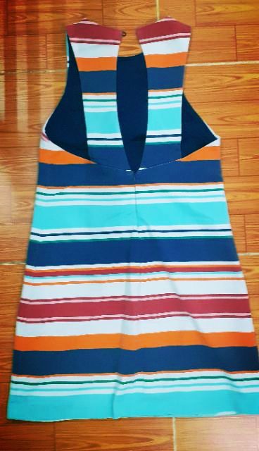 Đầm yếm kẻ ngang cotton | BigBuy360 - bigbuy360.vn