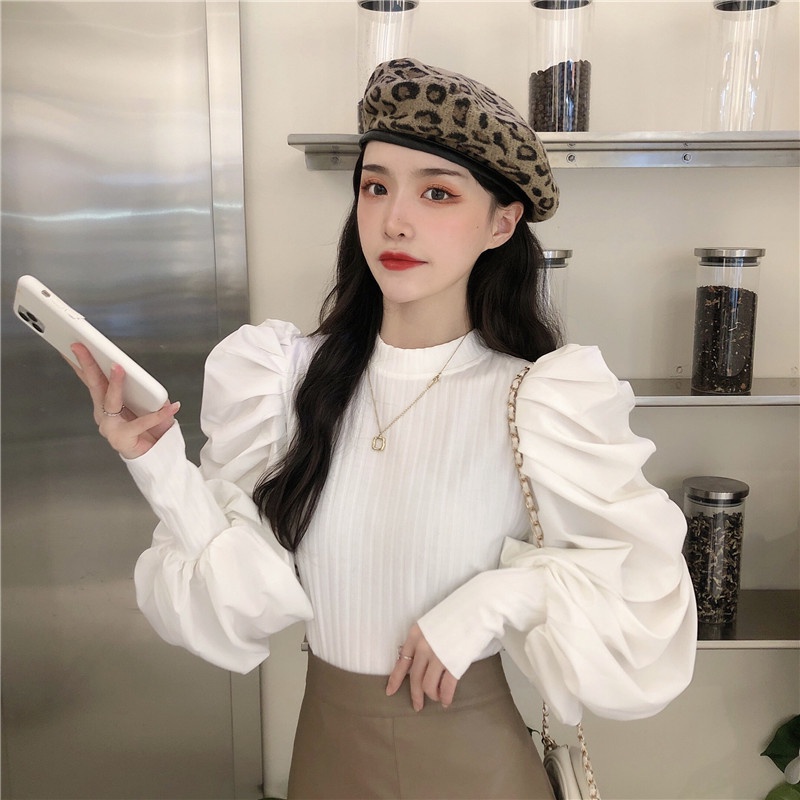 IELGY IELGY Áo Sweater Mỏng Tay Dài Cổ Tròn Màu Đen Phong Cách retro Dành Cho Nữ