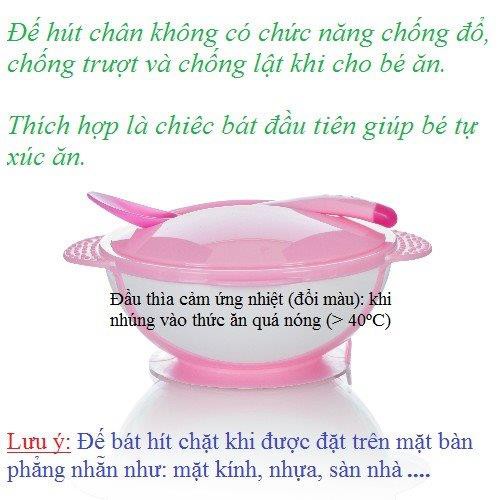 (MADE IN THAILAND) BỘ BÁT ĂN DẶM CHỐNG ĐỔ KÈM THÌA BÁO NHIỆT UPASS UP5001W