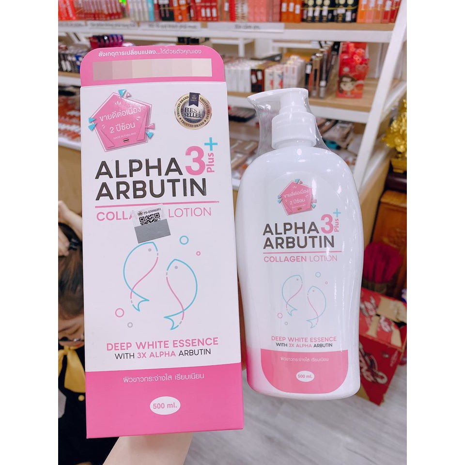 Lotion Sữa Dưỡng Trắng Da ALPHA ARBUTIN 3 Plus+ Collagen 500ml - Thái Lan Vibesvietnam