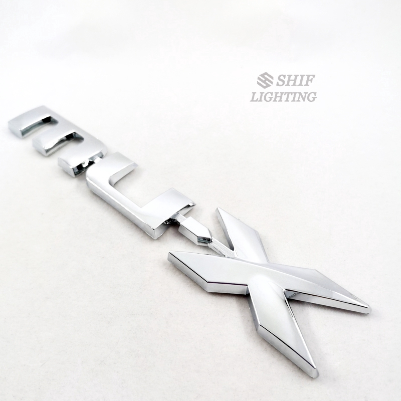 Nhãn dán logo chữ MU-X bằng ABS Chrome thay thế trang trí xe hơi ISUZU