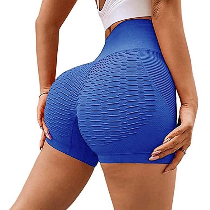 Quần Short Thể Thao Lưng Cao Chất Liệu Co Giãn Thoáng Khí Nhanh Khô Thời Trang Cho Nữ