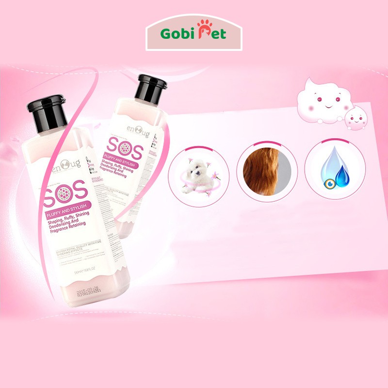 Sữa tắm SOS làm mềm mượt lông cho chó mèo thú cưng chai 530ml - Gobi Pet