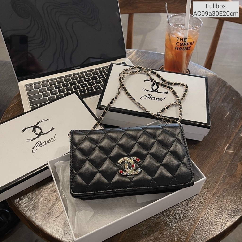 Túi Chanel đính đá size 20cm fullbox