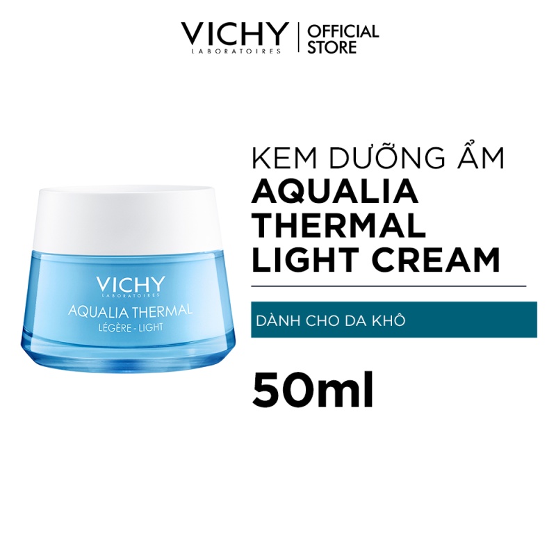 Kem dưỡng ẩm cung cấp nước cho da căng mịn ẩm mượt Vichy Aqualia Thermal Rehydrating Cream-Light 50ml