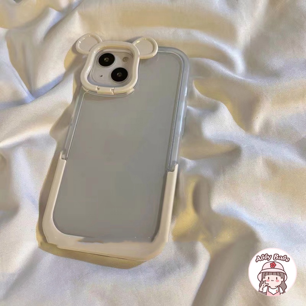 Ốp Điện Thoại TPU Mềm Mỏng Trong Suốt Hình Gấu 3D Cho Iphone 14 Pro Max 11 7Plus 13 12 11 Pro Max X XS