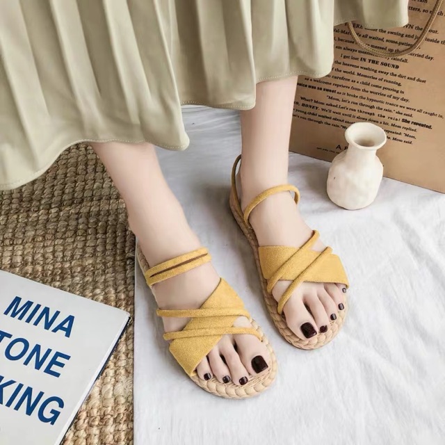 [Mã 252FASHIONSALE giảm 12% đơn 99K] Sandal cói 2 kiểu