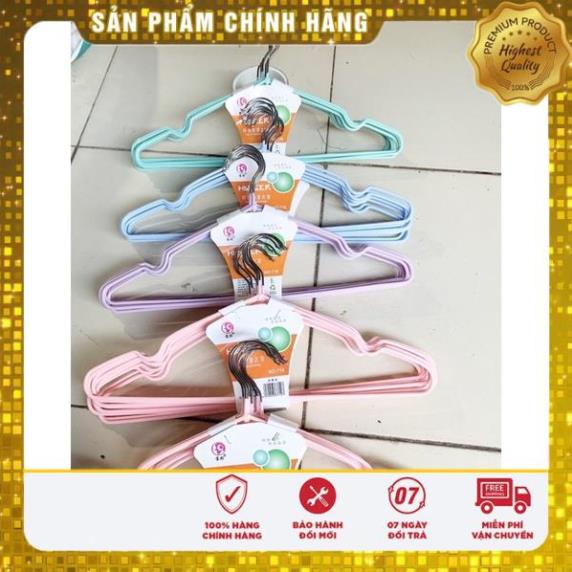 [FREE SHIP] SÉT 10 CHIẾC MÓC TREO QUẦN ÁO NGƯỜI LỚN INOX BỌC NHỰA