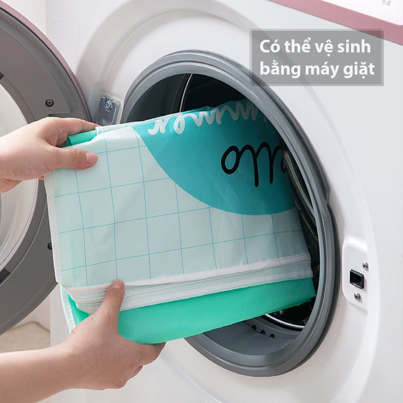 Hộp vải đựng quần áo chăn mền đa năng 72l có quai xách chống thấm nước nắp khóa kéo dung tích