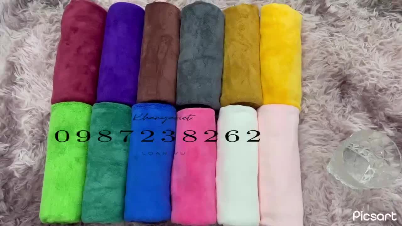 Khăn quấn đầu, gội đầu kt 35x75 dùng cho spa, hairsalon Microfiber thấm hút tốt | BigBuy360 - bigbuy360.vn