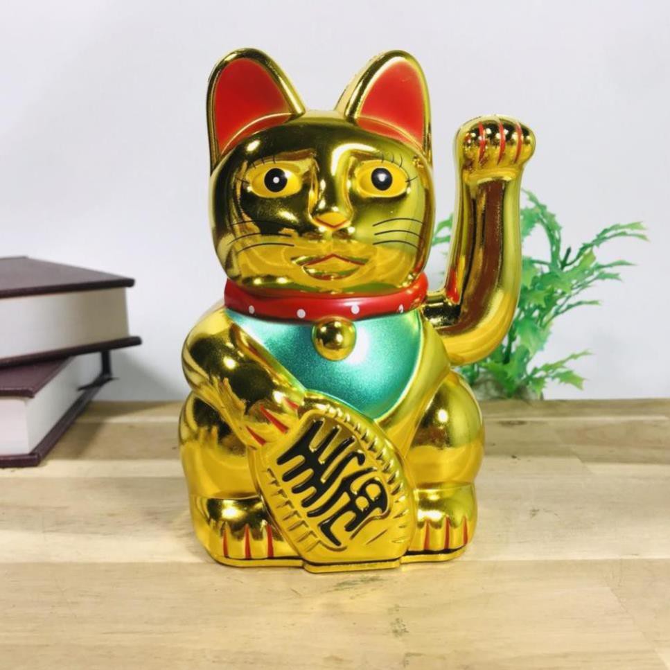 Mèo chiêu tài  ngồi thỏi vàng ngoắc tay 4 size