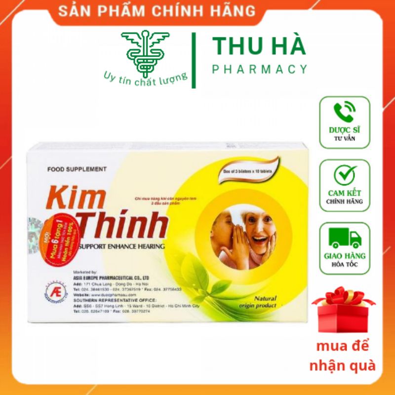 (Chính Hãng) Kim Thính hộp 30 viên - hỗ trợ tăng cường thính lực