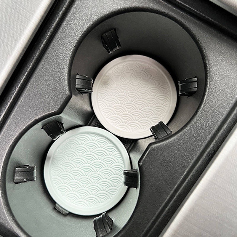 Car Water Cup Mat Car Non-Slip Mat Storage Pad Interior Simple Universal Decoration Storage Slots Diatomite Hydrophilic Pad Auto department store supplies