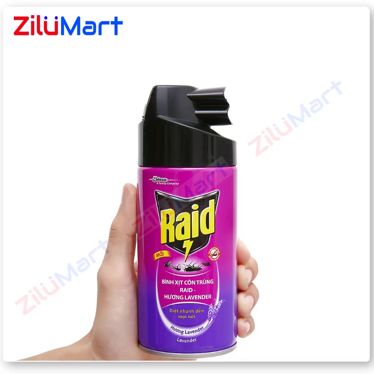 Bình xịt côn trùng Raid hương lavender loại 300ml