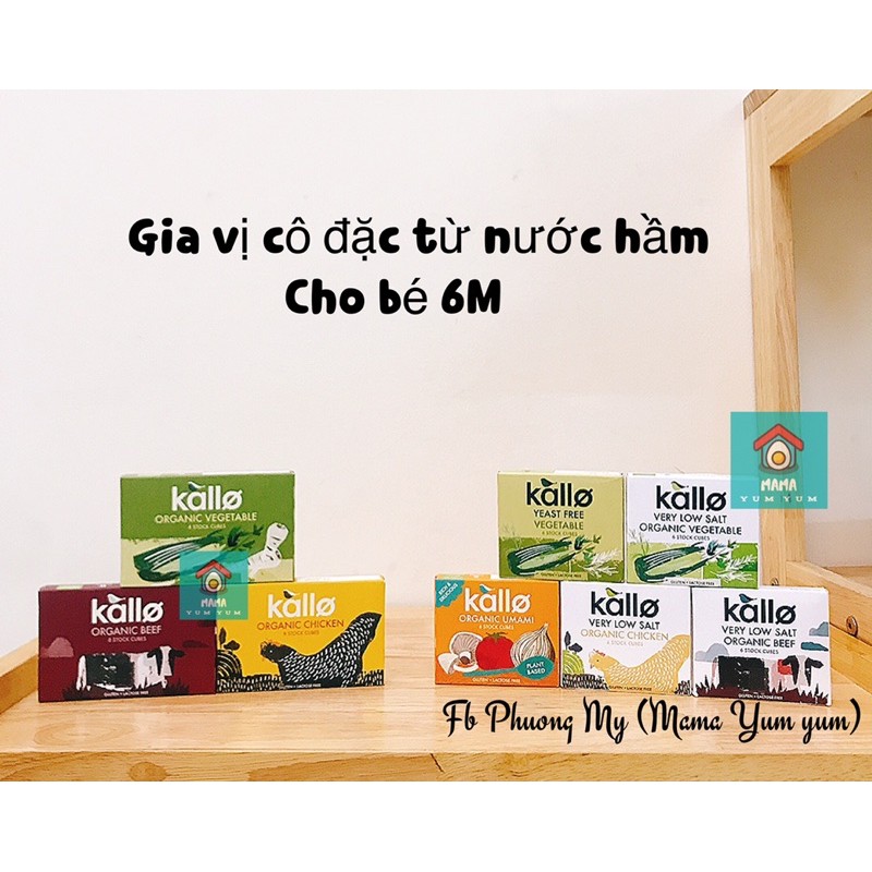 Date 9,12/2022 Gia vị cô đặc từ nước hầm KALLO Organic của Anh cho bé từ 6 tháng ăn dặm( dạng tuýp, viên, bột )