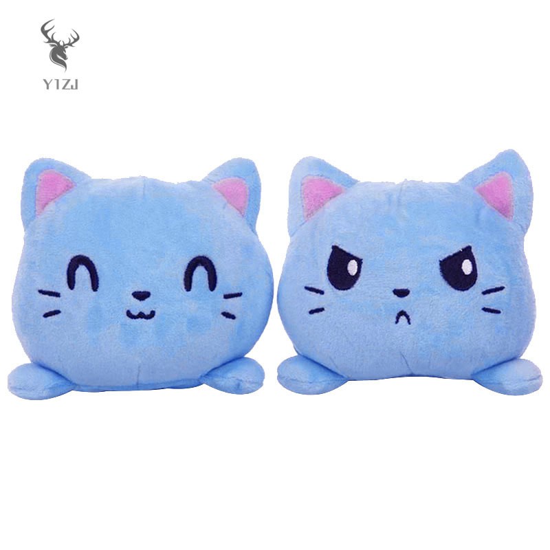 COD&amp; Reversible Cat Plush Toy Cute Soft Cat Toy for Home Decor Kids Girls Durable &amp;VN