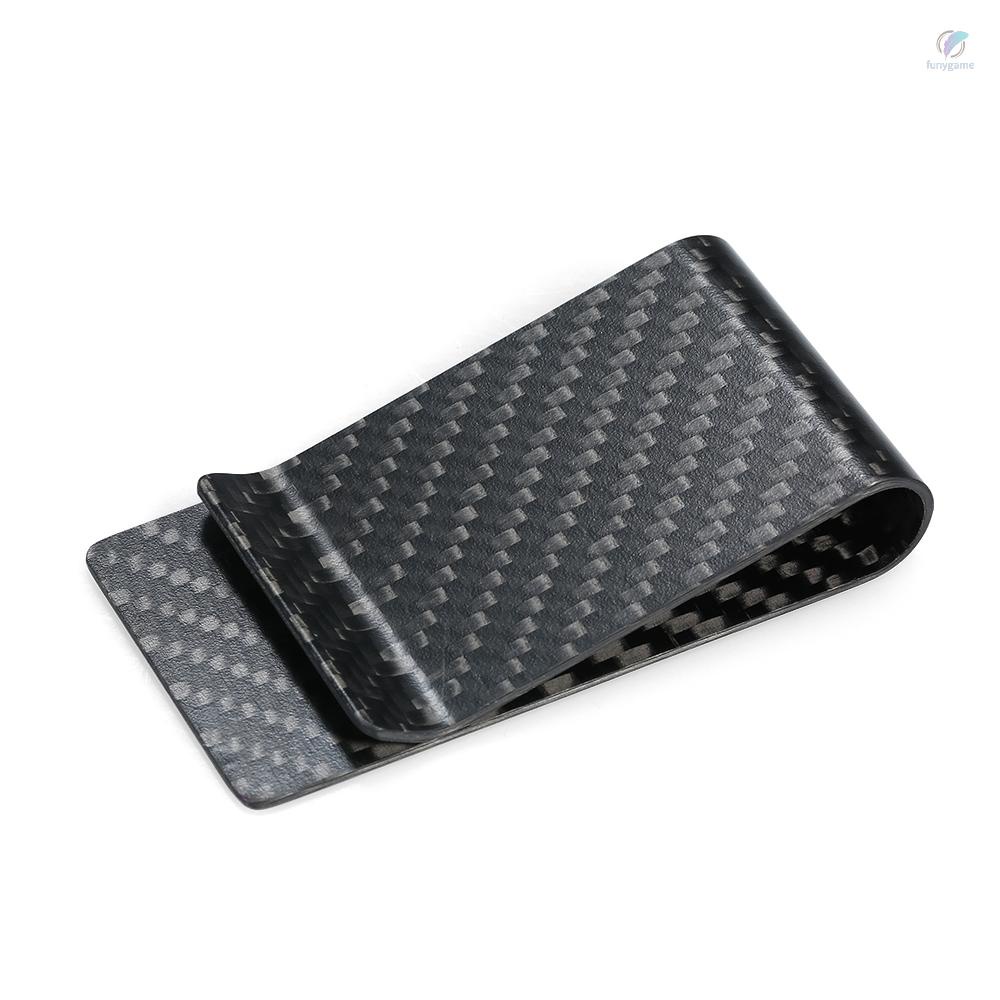Kẹp Tiền / Thẻ Bằng Sợi Carbon Màu Đen Tiện Dụng Cho Nam