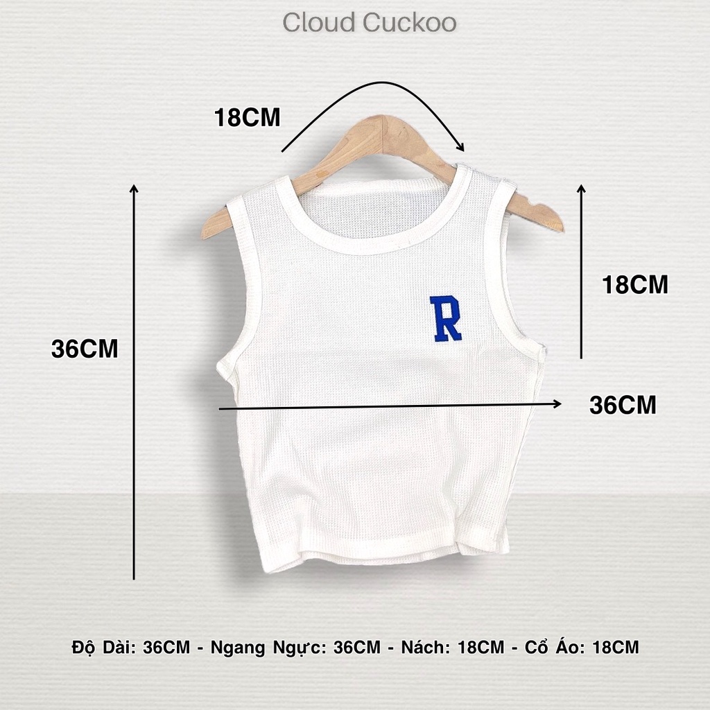 Áo Sát Nách CropTop Ba Lỗ Cao Cấp Logo Cao Su Thêu Vải Siêu Đep Phong Cách Loại 1 - Mã Số: SN9222