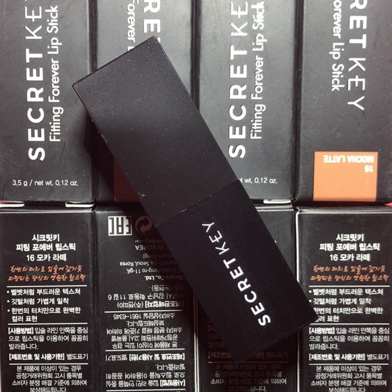 Son Lì Secret Key Fitting Forever Lipstick Hàn Quốc - Màu 16 Mocha Latte (Cam đất)