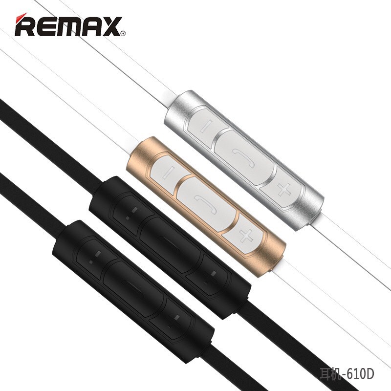 Tai nghe nhét tai Remax RM 610D có micro cách âm tốt cho âm thanh trung thực