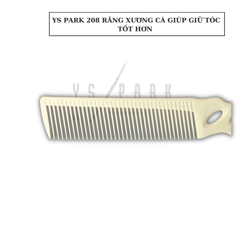 Lược cắt tỉa tóc răng xương cá chịu nhiệt Nhật Bản YS PARK cho tóc tự nhiên và nhặt sạn tóc nam YS-208 hàng chính hãng